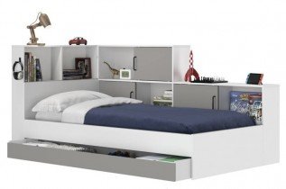 Gami Fabricant Francias - Otroška postelja Erwan - Siva - 90x200 cm