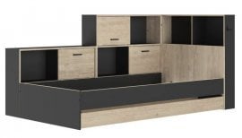 Otroška postelja Erwan - Naraven kostanj - 90x200 cm