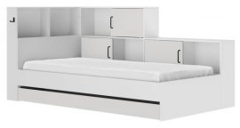 Otroška postelja Erwan - Bela - 90x200 cm