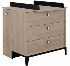 Previjalna deska Marcel - Blond hrast/črna