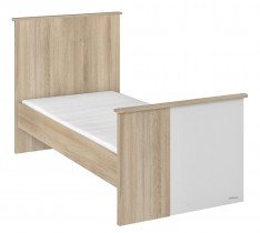 Galipette - Otroška postelja Sacha - 70x140 cm - Hrast/bela