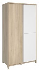 Garderobna omara Sacha - Hrast/bela