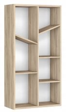 Knjižni regal Sacha - Hrast/bela