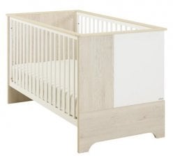 Otroška postelja Sacha - 70x140 cm - Beljen hrast/bela