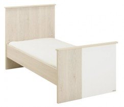 Galipette - Otroška postelja Sacha - 70x140 cm - Beljen hrast/bela