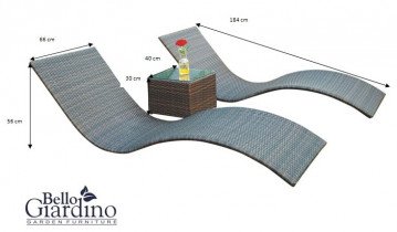 Bello Giardino - Komplet vrtnih ležalnikov Successo - LO.004.002 - siv