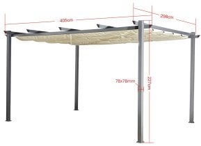 Bello Giardino - Vrtna pergola Ferrara 3x4 m - AZ.002.A.G