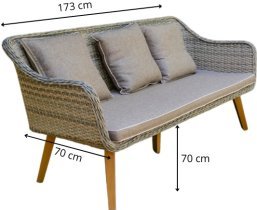 Bello Giardino - Vrtni trosed Largo - MO.015.150.XL - siv