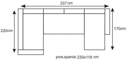 Pionier - Sedežna garnitura v U obliki Toscana I