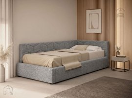 Otroska postelja 3D - 120x200 cm Bubble 06 - siva