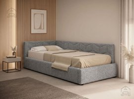 Otroska postelja 3D - 90x200 cm Bubble 06 - siva