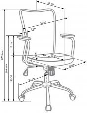 Halmar - Pisarniški stol Andy - siva/zelena