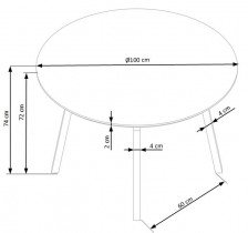 Halmar - Jedilna miza Balrog okrogla