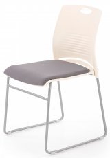 Halmar - Jedilniški stol Cali - bela/siva