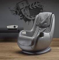 Halmar - Masažni fotelj Dopio - temno siv/svetlo siv
