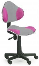 Halmar - Pisarniški stol Flash - siva/roza