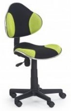Halmar - Pisarniški stol Flash - črn/zelen