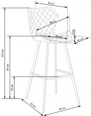Halmar - Barski stol H83