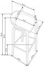 Halmar - Barski stol H86