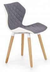 Jedilniški stol K277 - siv/bel