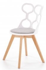 Jedilniški stol K308 - bel/siva