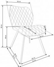 Halmar - Jedilniški stol K360 - siv