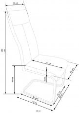 Halmar - Jedilniški stol K370 - temno siv