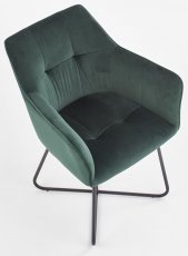 Halmar - Jedilniški stol K377- temno zelen