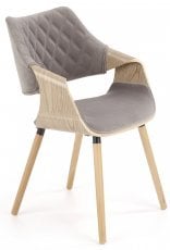 Jedilniški stol K396 - svetel hrast/siv