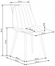 Halmar - Jedilniški stol K397 - siv
