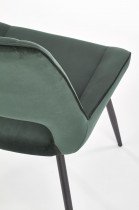 Halmar - Jedilniški stol K404 - temno zelen