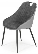 Halmar - Jedilniški stol K412 - temno siva/svetlo siv