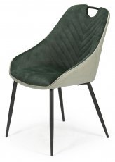 Halmar - Jedilniški stol K412 - temno zelena/svetlo zelen