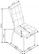 Halmar - Jedilniški stol K416 - siv