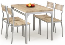 Halmar - Jedilna miza Malcolm + 4 stoli - sonoma hrast