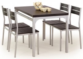 Halmar - Jedilna miza Malcolm + 4 stoli - wenge