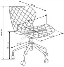 Halmar - Pisarniški stol Matrix 3 - bel/črn