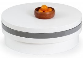 Klubska miza Michelle - siva/bela