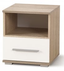 Nočna omarica Lima SN-1 - sonoma hrast/bela