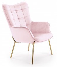 Halmar - Fotelj Castel - svetlo roza