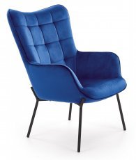 Fotel Castel l - temno moder