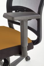 Halmar - Pisarniški stol Gulietta - črn/gorčica