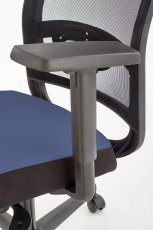 Halmar - Pisarniški stol Gulietta -  črn/moder