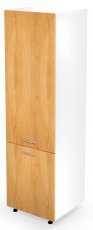Halmar - Visoka kuhinjska omara za hladilnik Vento DL-60/214 - bela/medeni hrast