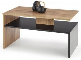 Klubska miza Sigma - volnov hrast/črna