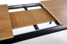 Halmar - Raztegljiva jedilna miza Windsor 160/240 cm - temen hrast/črna