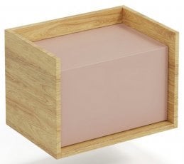 Nizka omarica Mobius 1 D - hikora hrast/roza