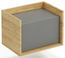 Nizka omarica Mobius 1D - hikora hrast/siva