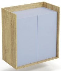 Kabinet Mobius 2D - hikora hrast/svetlo modra