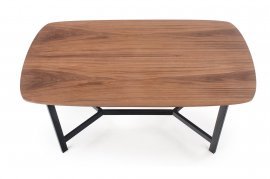 Halmar - Jedilna miza Norton - oreh/črna